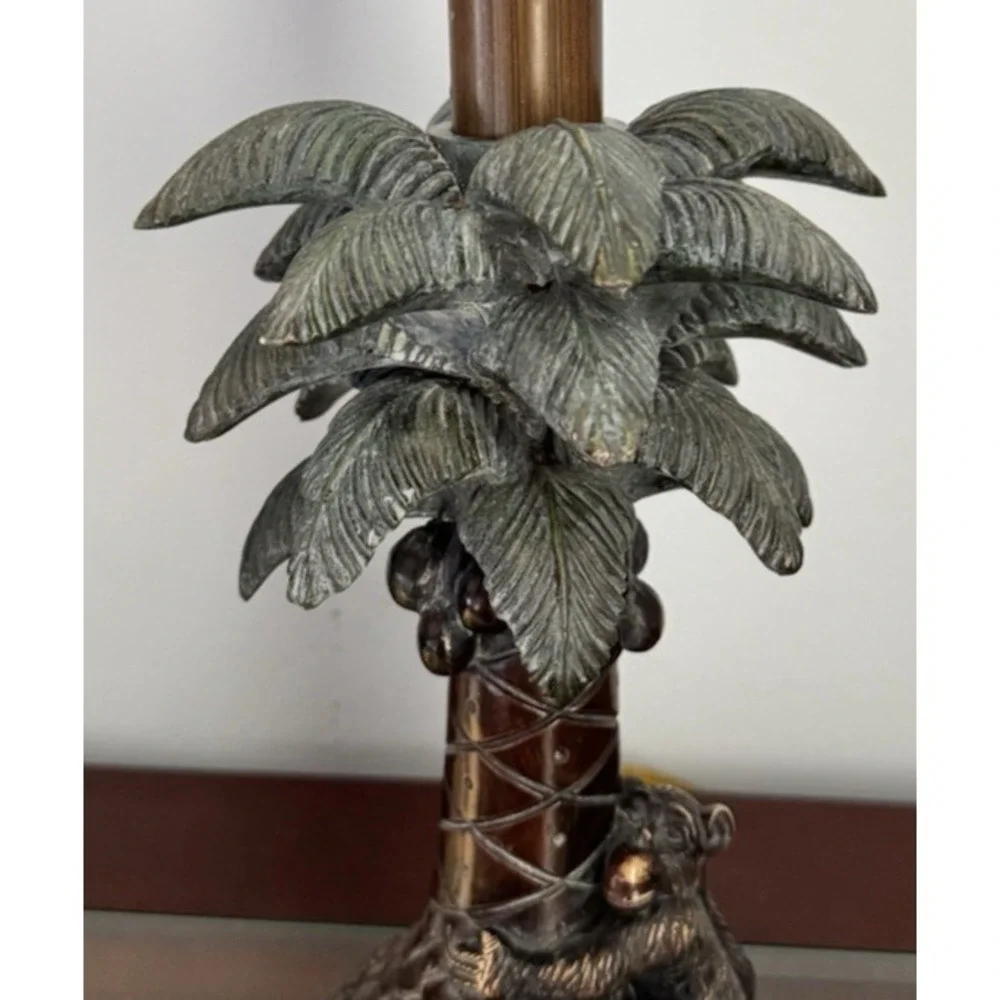 Vintage Monkey Palm‎ Tree Table Lamp Base Hollywood Regency Tropical Decor
